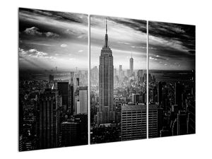 Černobílý obraz města - New York