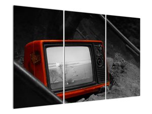 Obraz červené televize