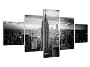Černobílý obraz města - New York