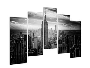 Černobílý obraz města - New York