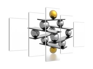 Pyramida z kuliček - moderní obraz