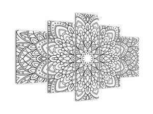 Obraz - černobílá mandala