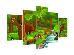 Dětský obraz: lesní příroda
