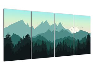 Obraz do obýváku - hory