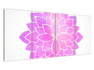 Obraz: růžová mandala
