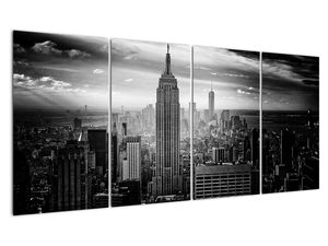 Černobílý obraz města - New York