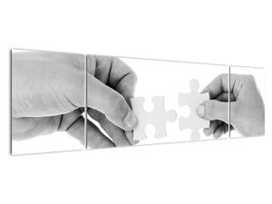 Černobílý obraz - puzzle