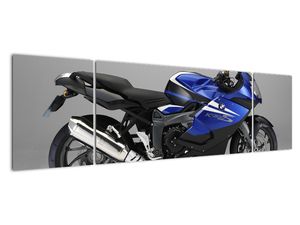 Obraz modrého motocyklu