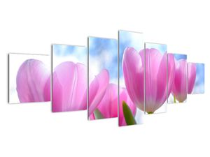 Obraz růžových tulipánů