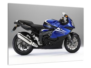 Obraz modrého motocyklu