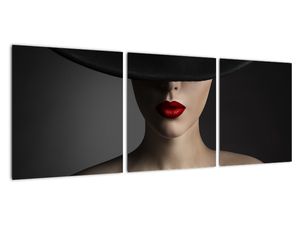Moderní obraz - žena s růží