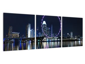 Obraz nočního pohledu na město