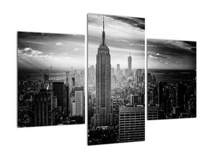 Černobílý obraz města - New York
